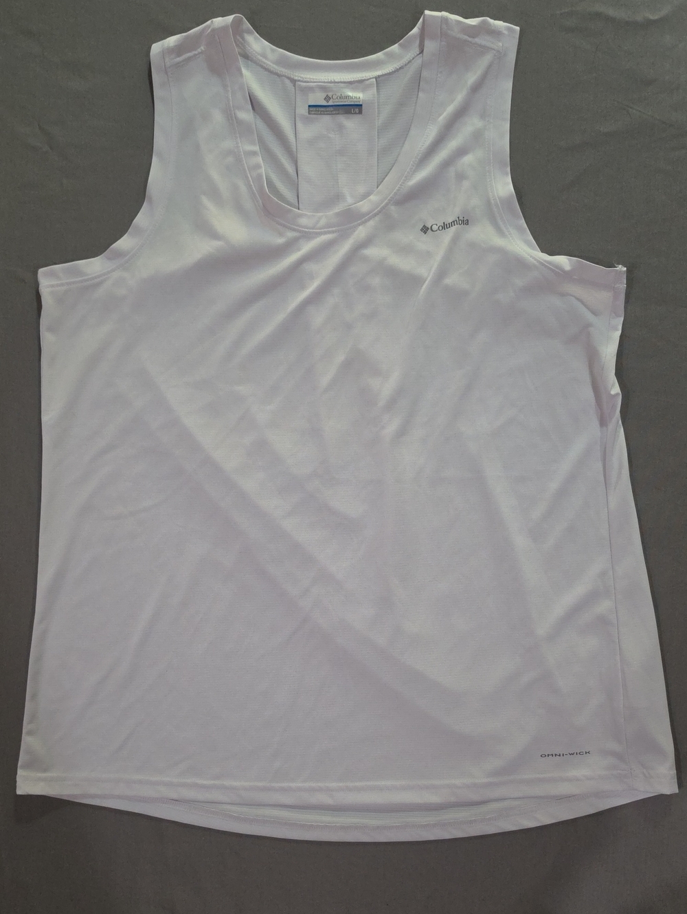 Columbia White Athletic Tank Top